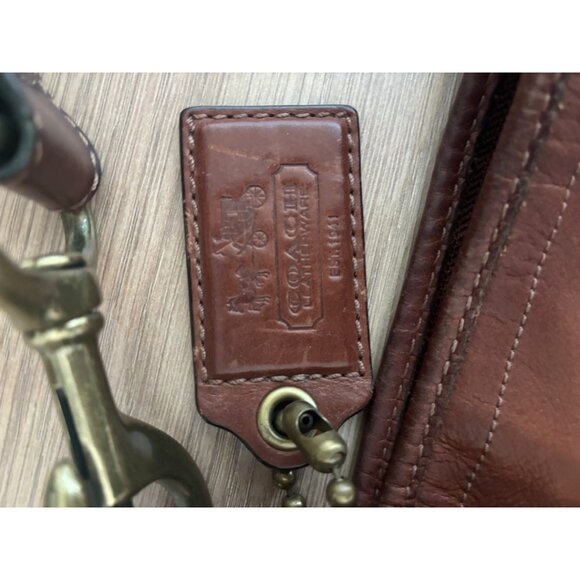 Coach Large Leather Shoulder Bag - Picture 8 of 9